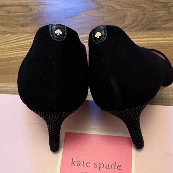 Kate Spade Black Suede Heels - Picture 3 of 5